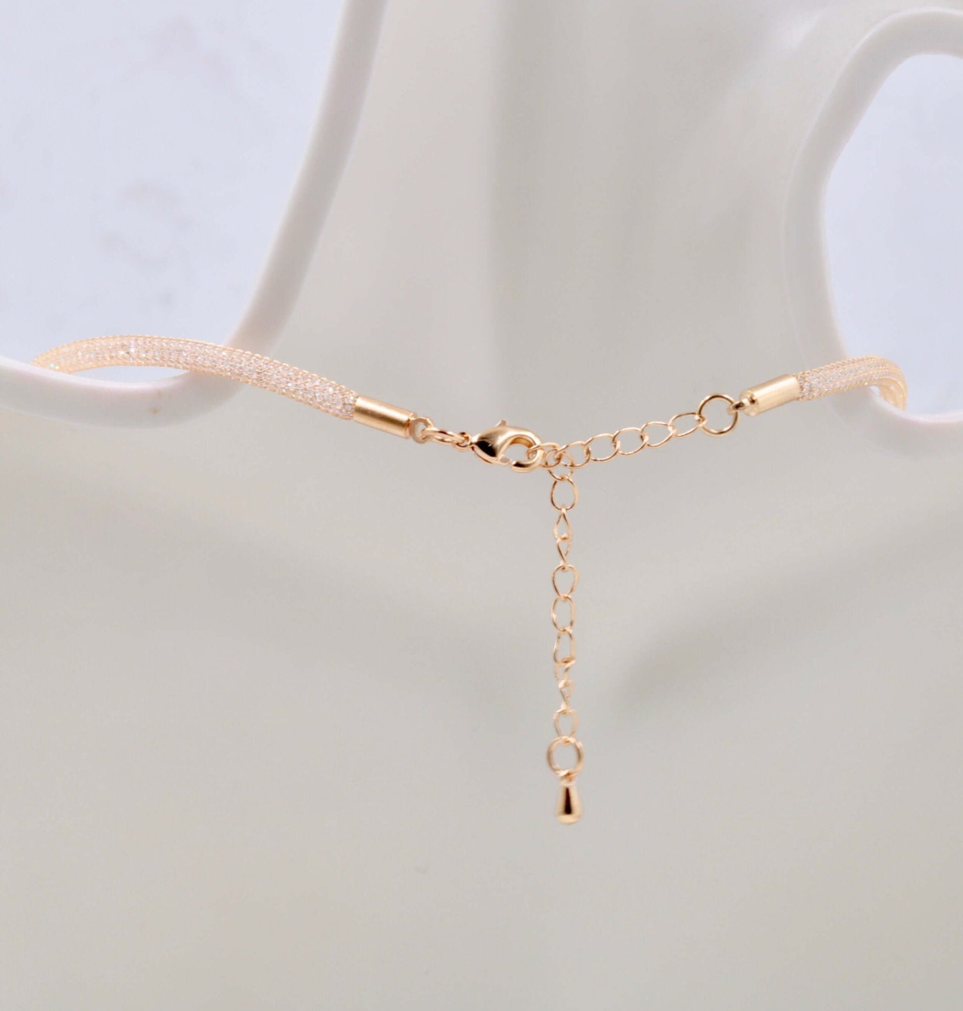 Gold Mesh Rose Gold Chain - Taj Mahal Gems