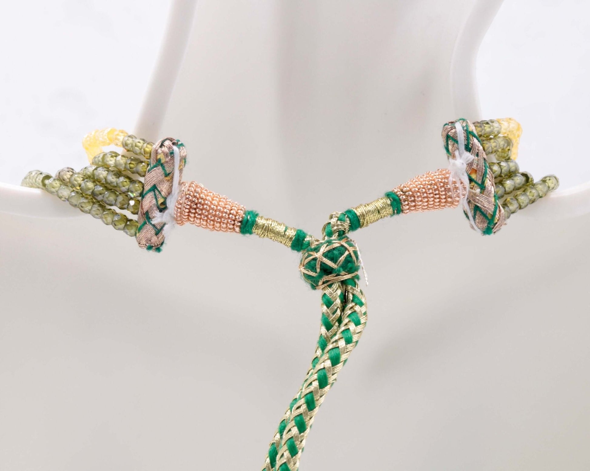 Green Yellow Cubic Zircon Necklace - Taj Mahal Gems