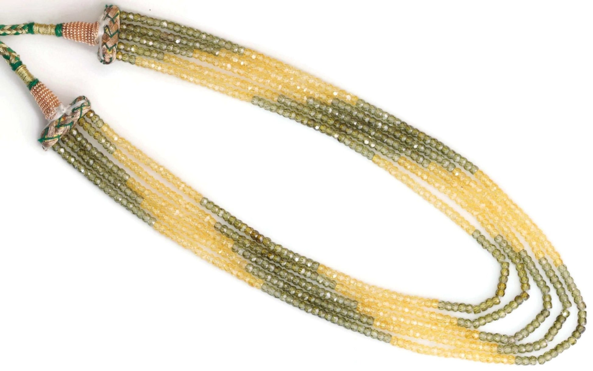 Green Yellow Cubic Zircon Necklace - Taj Mahal Gems