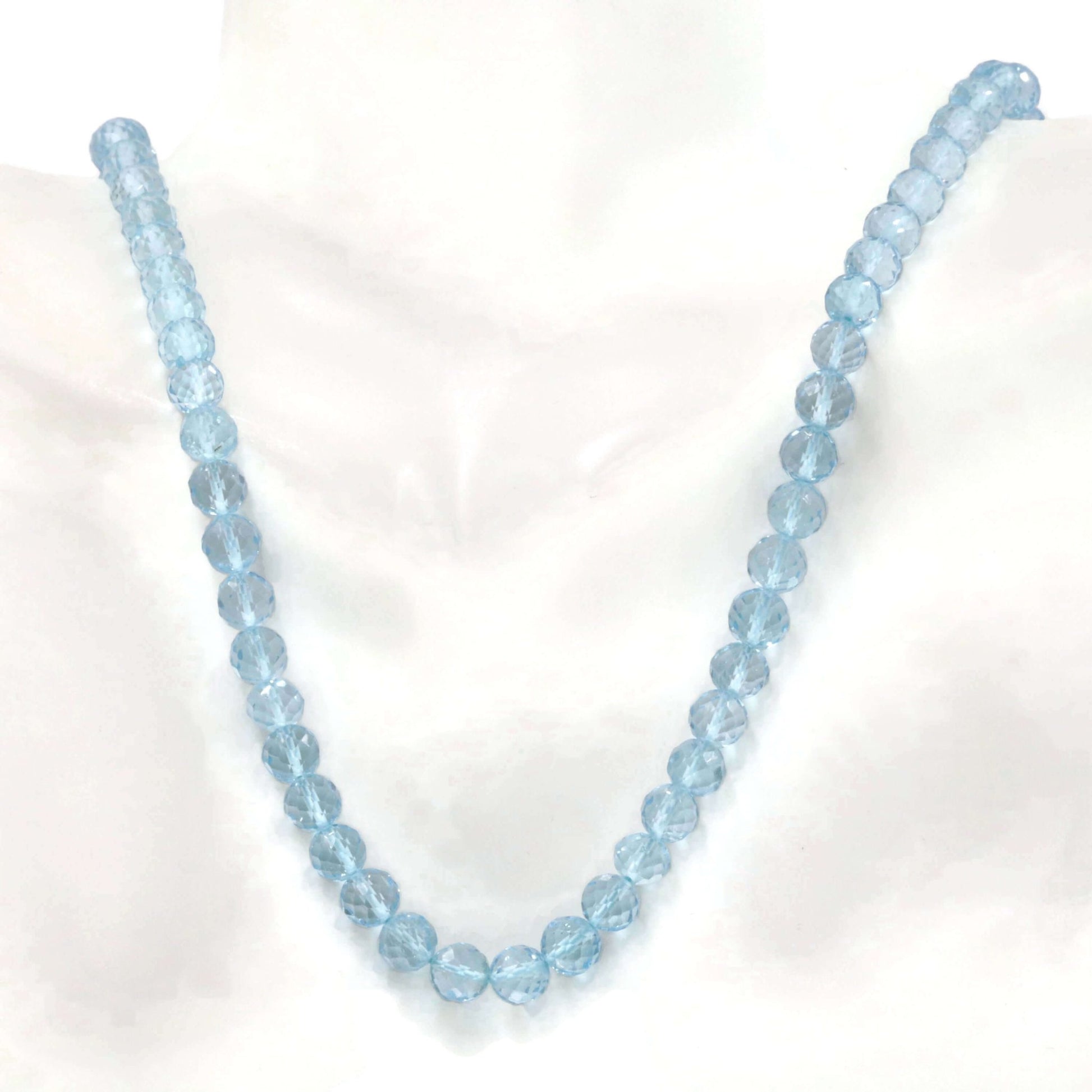 Light Blue Topaz Bead Necklace - Taj Mahal Gems