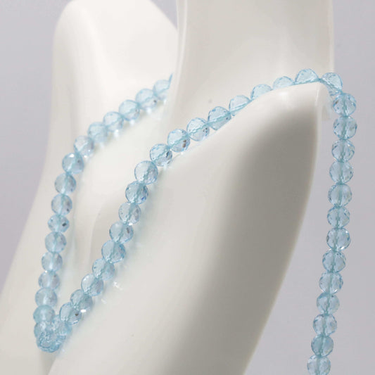 Light Blue Topaz Bead Necklace - Taj Mahal Gems