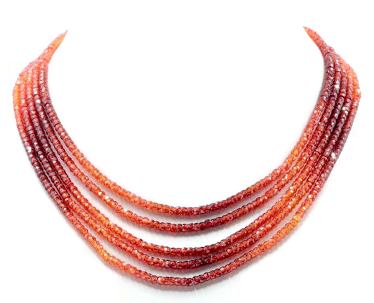 Multi - Color CZ Beaded Indian Necklace - Taj Mahal Gems