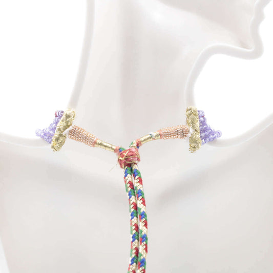 Multi - Color CZ Beaded Necklace - Taj Mahal Gems