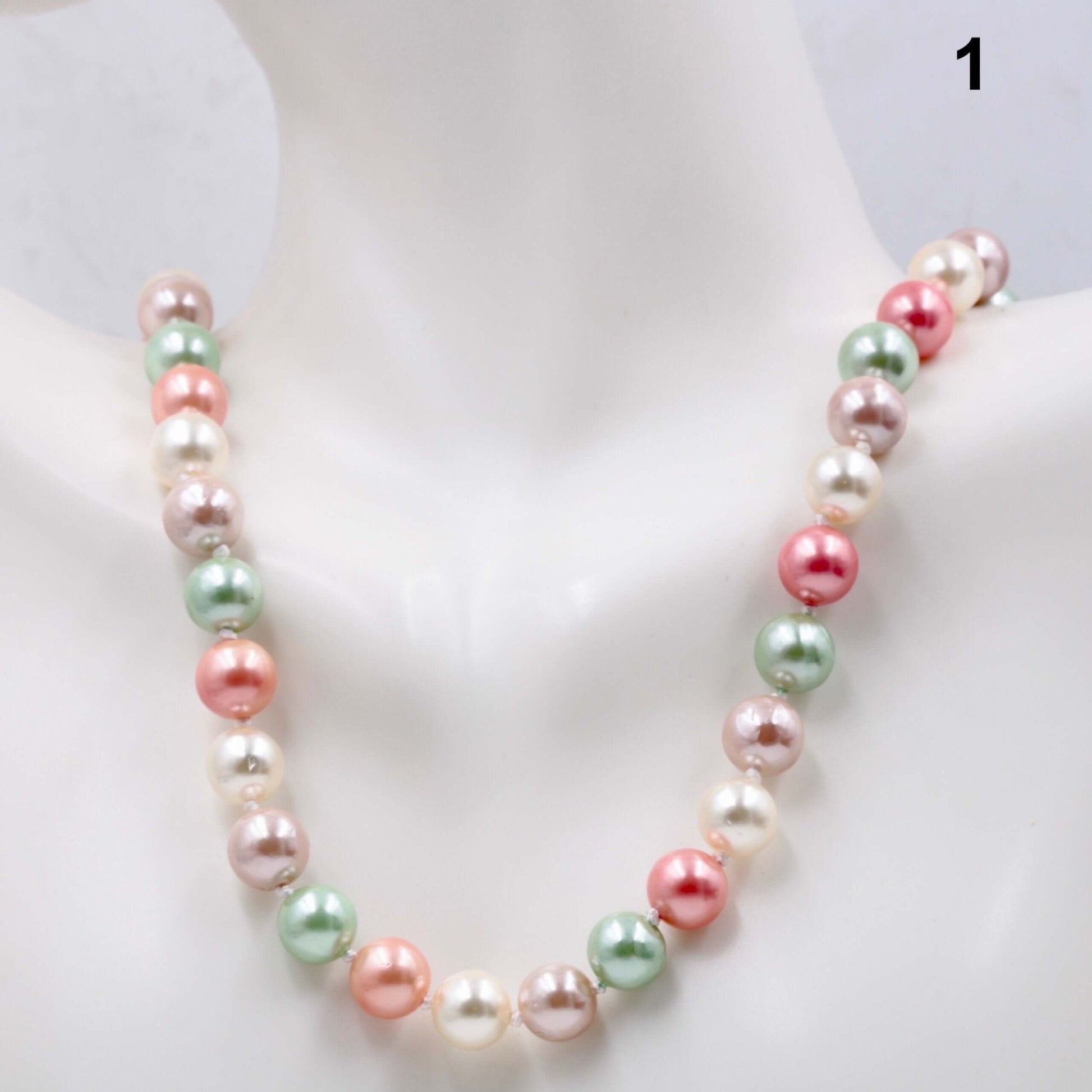 Multi - Color Shell Pearl Necklace Sets - Taj Mahal Gems