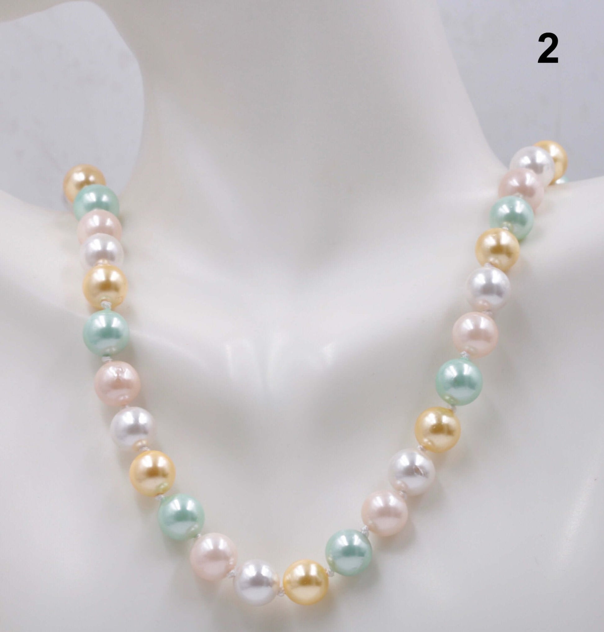 Multi - Color Shell Pearl Necklace Sets - Taj Mahal Gems