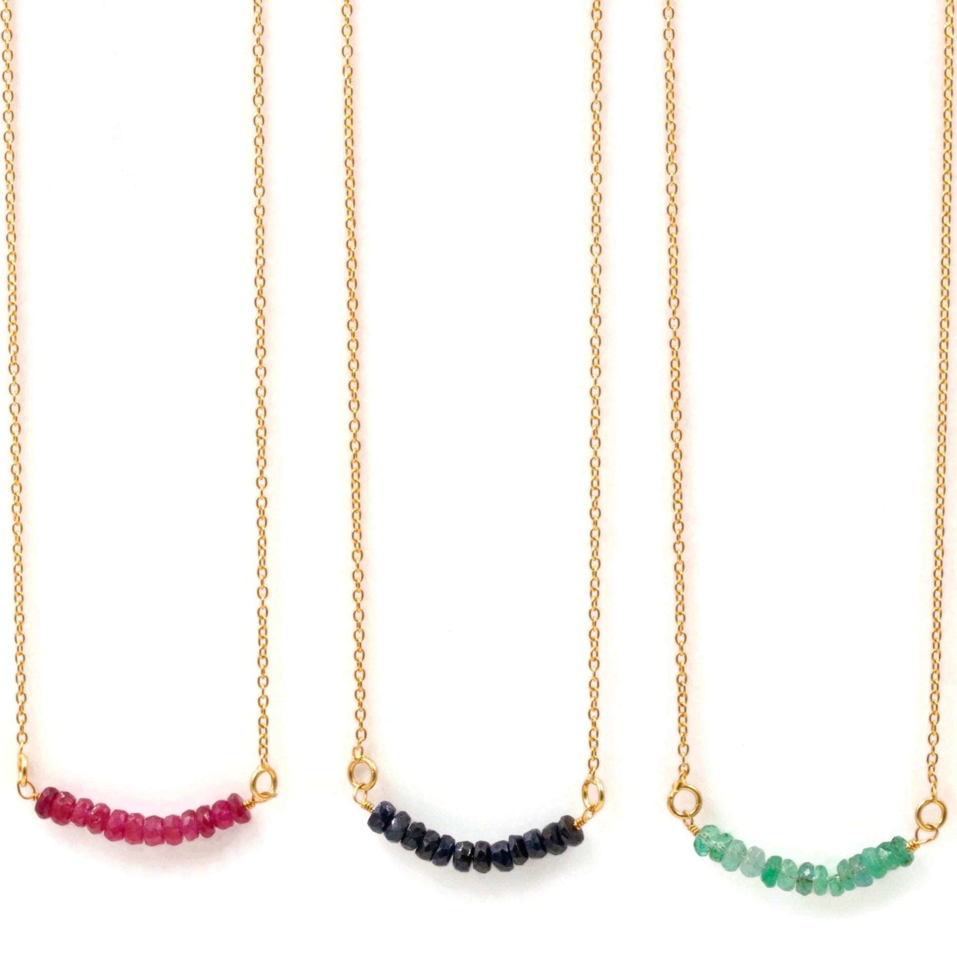 Multi Color Stones Optional Necklace - Taj Mahal Gems