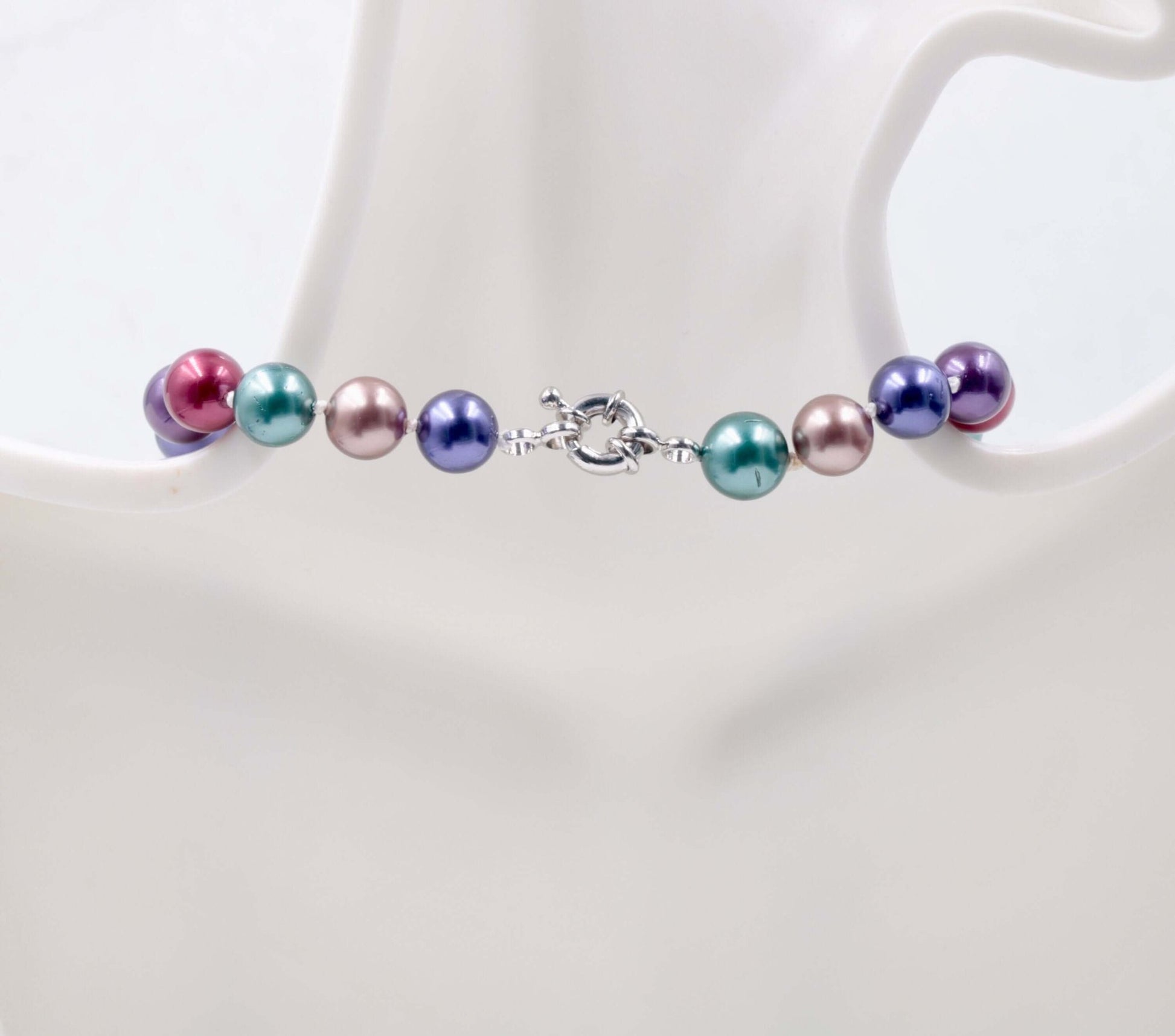 Multi - Colored Shell Pearl Necklace - Taj Mahal Gems
