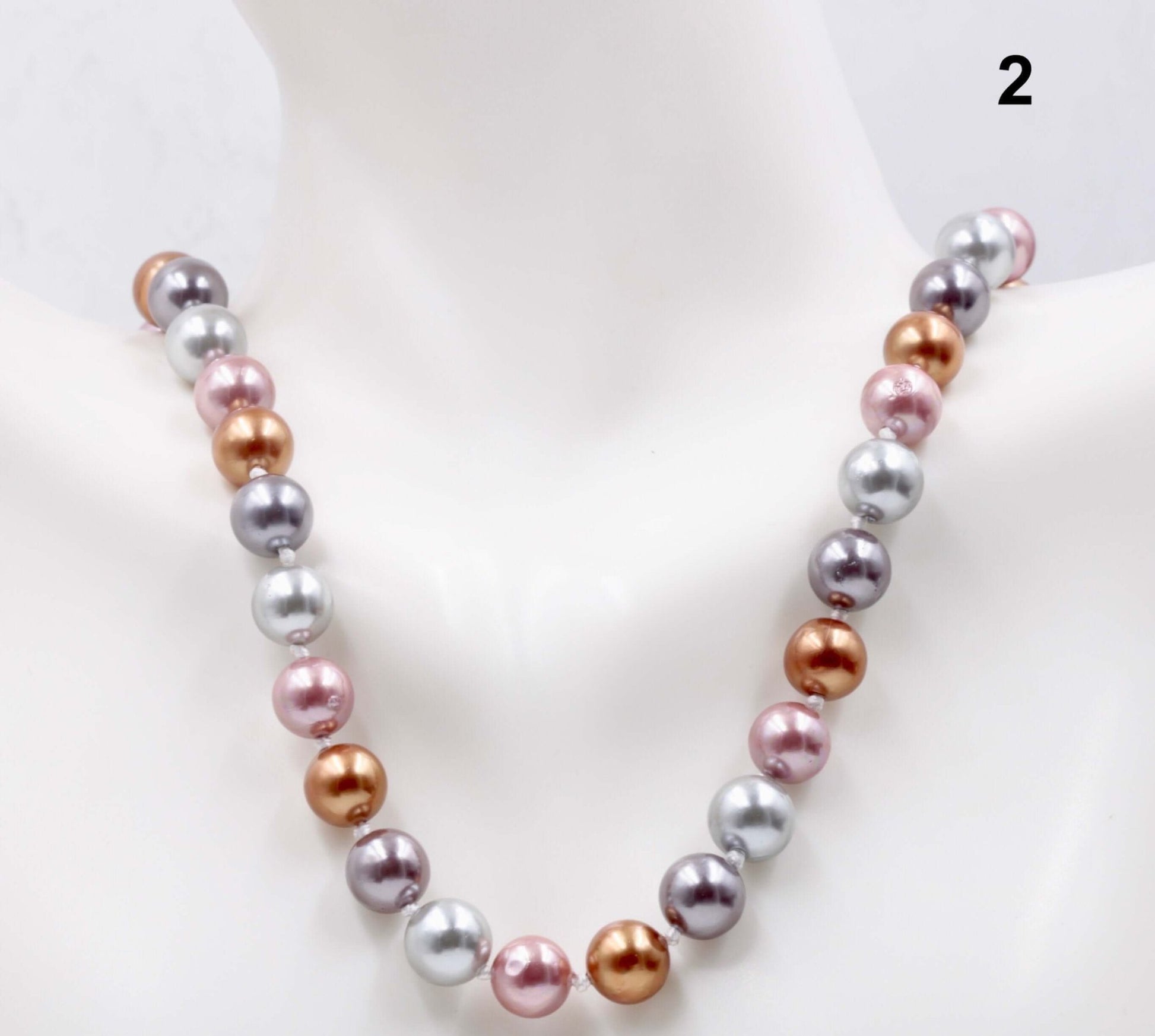 Multi - Colored Shell Pearl Necklace - Taj Mahal Gems