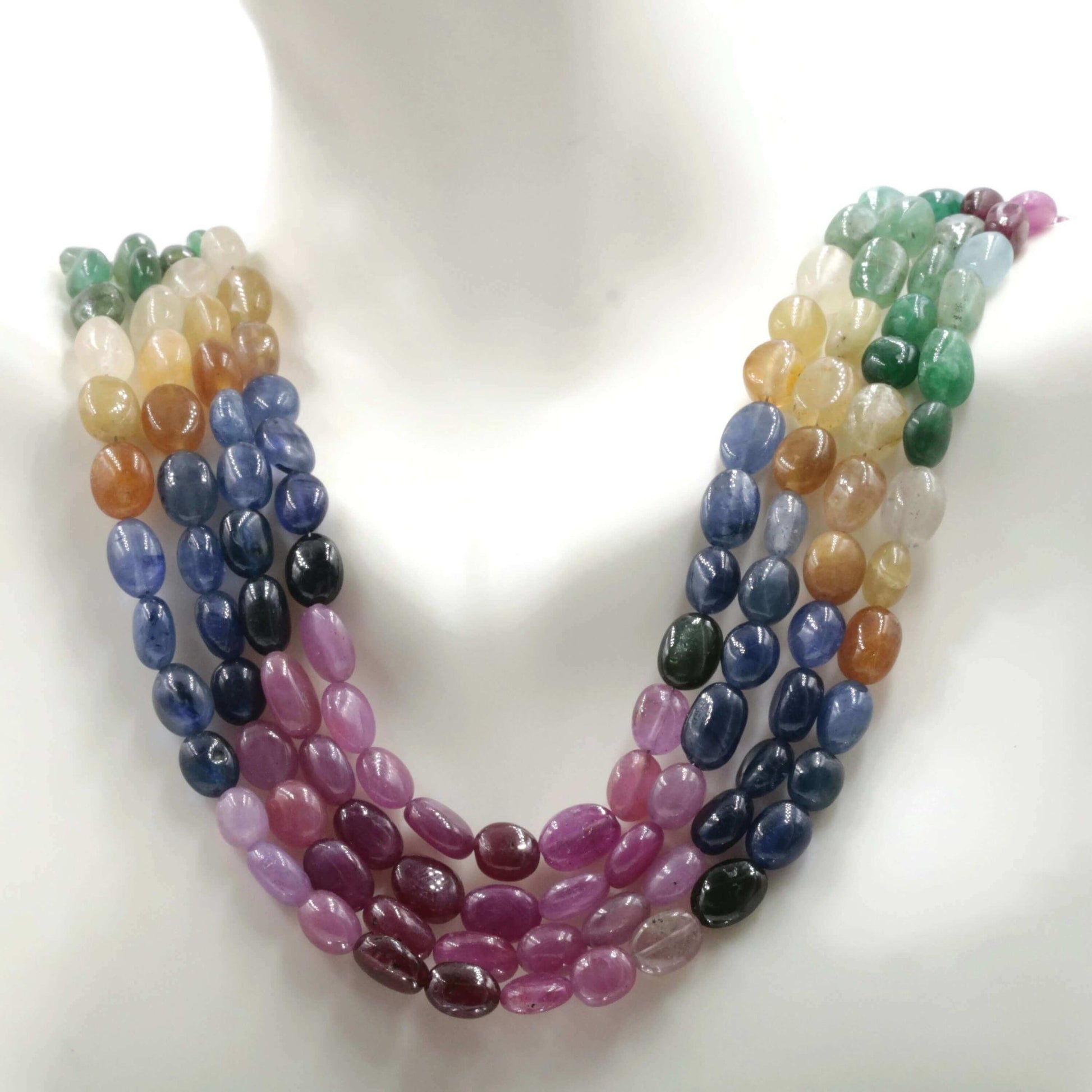 Multi Gemstone Beaded Strand - Taj Mahal Gems
