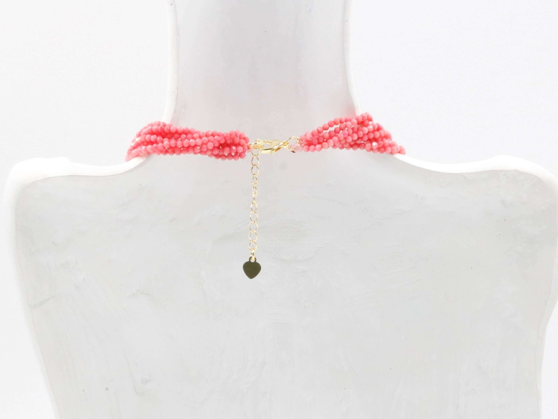 Multi - Strand Pink Coral Necklace - Taj Mahal Gems