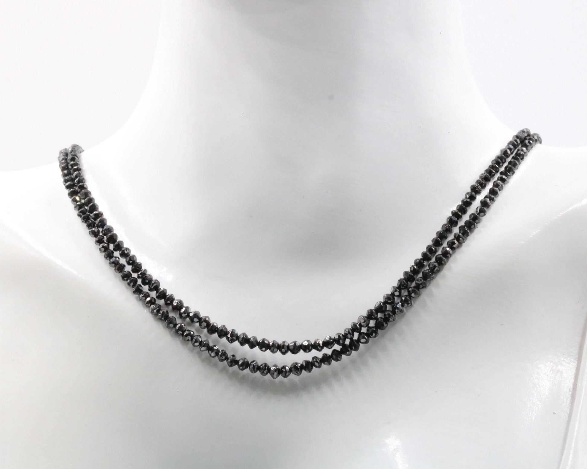 Natural Black Diamond Strand (15+cts) - Taj Mahal Gems