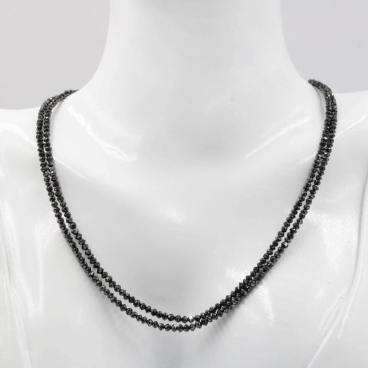 Natural Black Diamond Strand (15+cts) - Taj Mahal Gems
