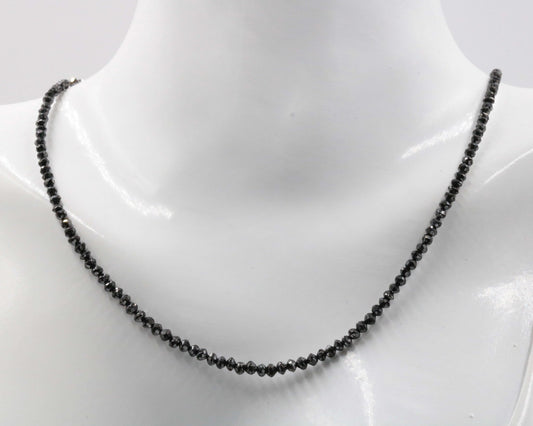 Natural Black Diamond Strand (15+cts) - Taj Mahal Gems
