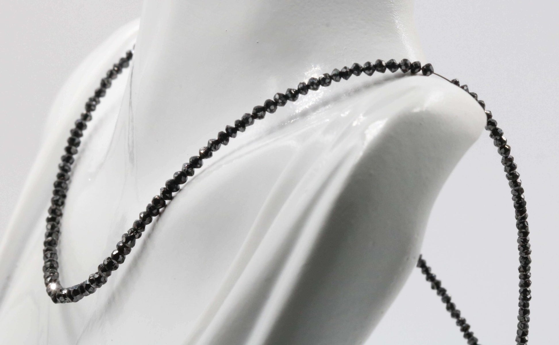 Natural Black Diamond Strand (15+cts) - Taj Mahal Gems