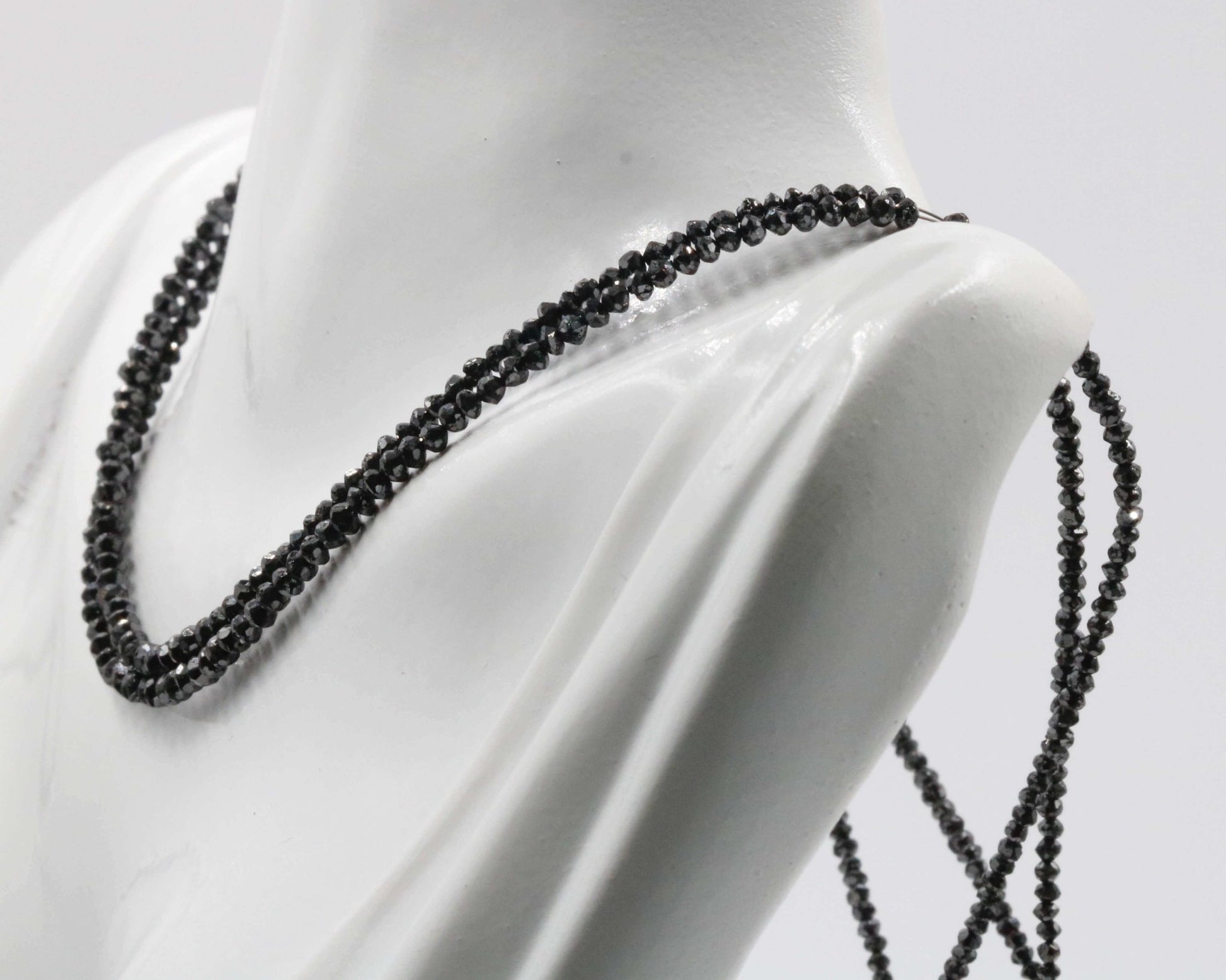 Natural Black Diamond Strand (15+cts) - Taj Mahal Gems