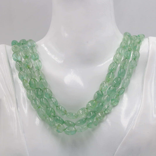 Natural Columbian Emerald Beaded Necklace - Taj Mahal Gems