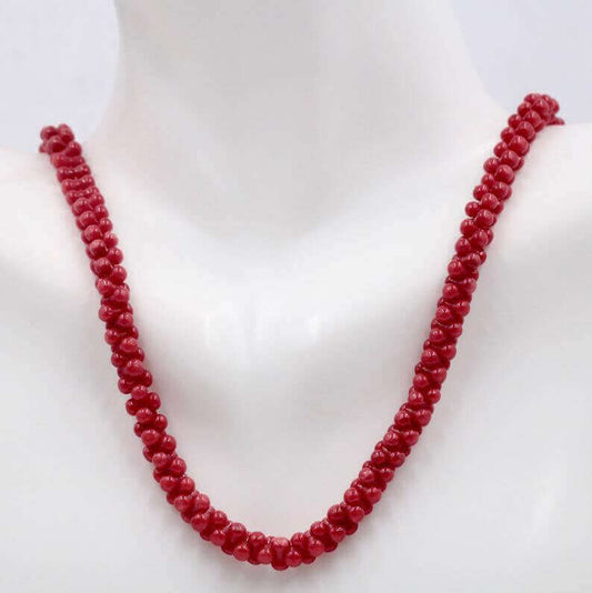 Natural Coral Bead Necklace - Taj Mahal Gems