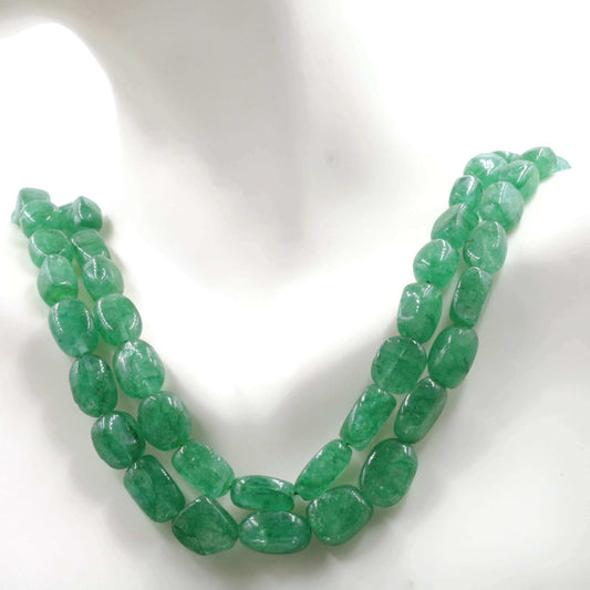 Natural Emerald Nugget Necklace - Taj Mahal Gems