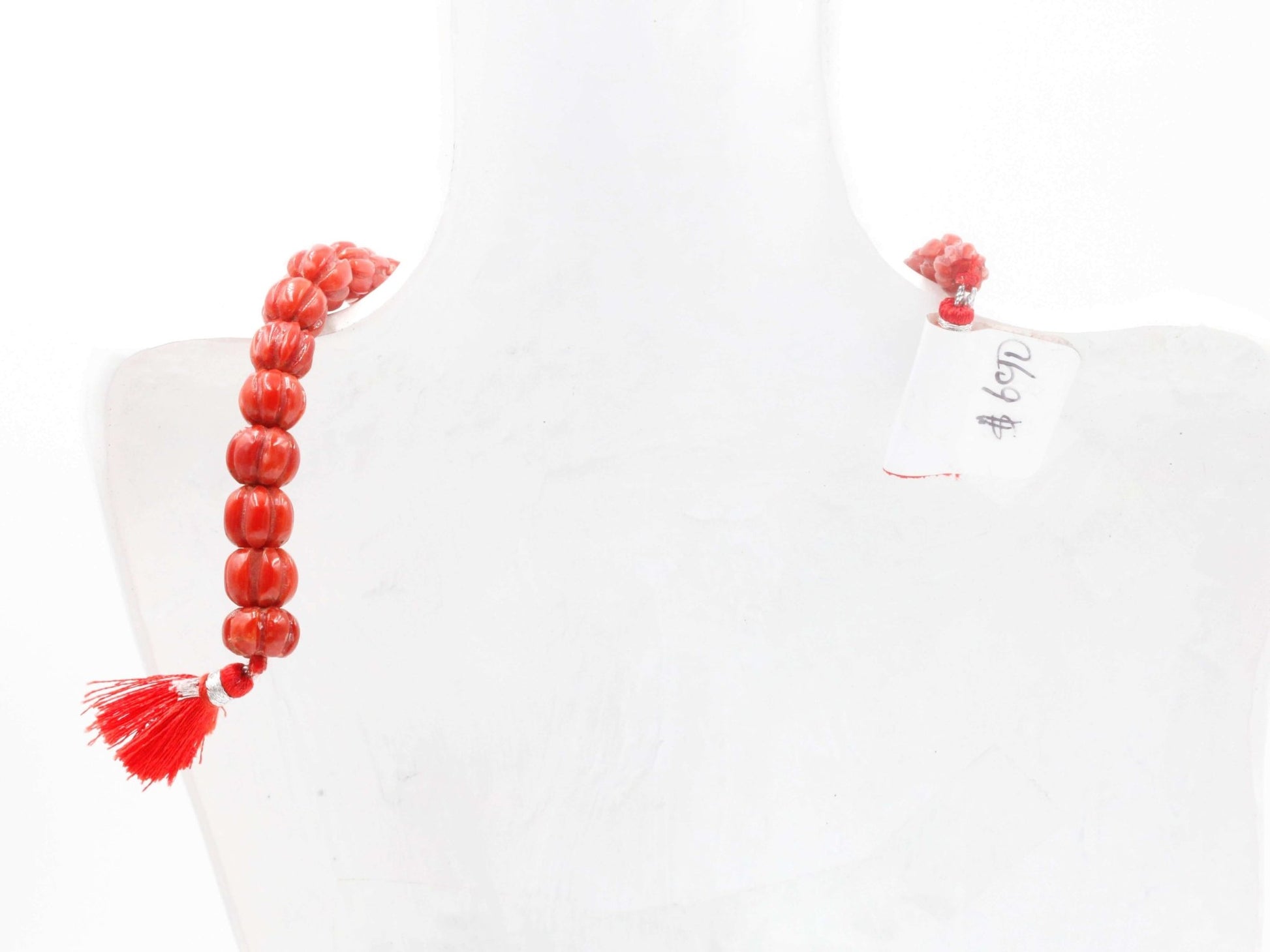 Natural Italian Coral Pumpkin Strand - Taj Mahal Gems