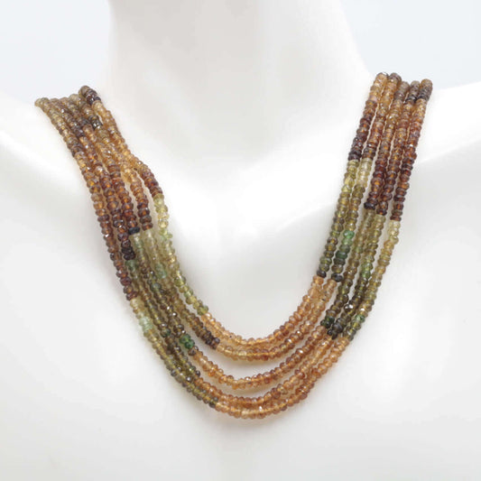 Natural Multi - Color Tourmaline Necklace - Taj Mahal Gems