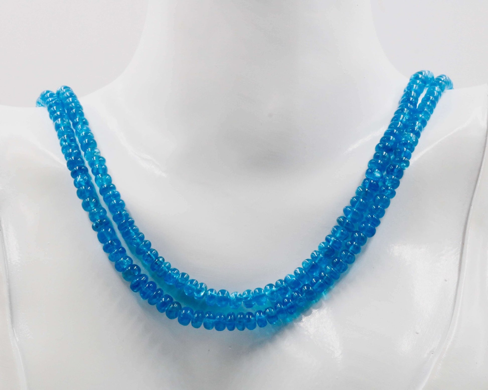 Natural Neon Apatite Bead Strands - Taj Mahal Gems