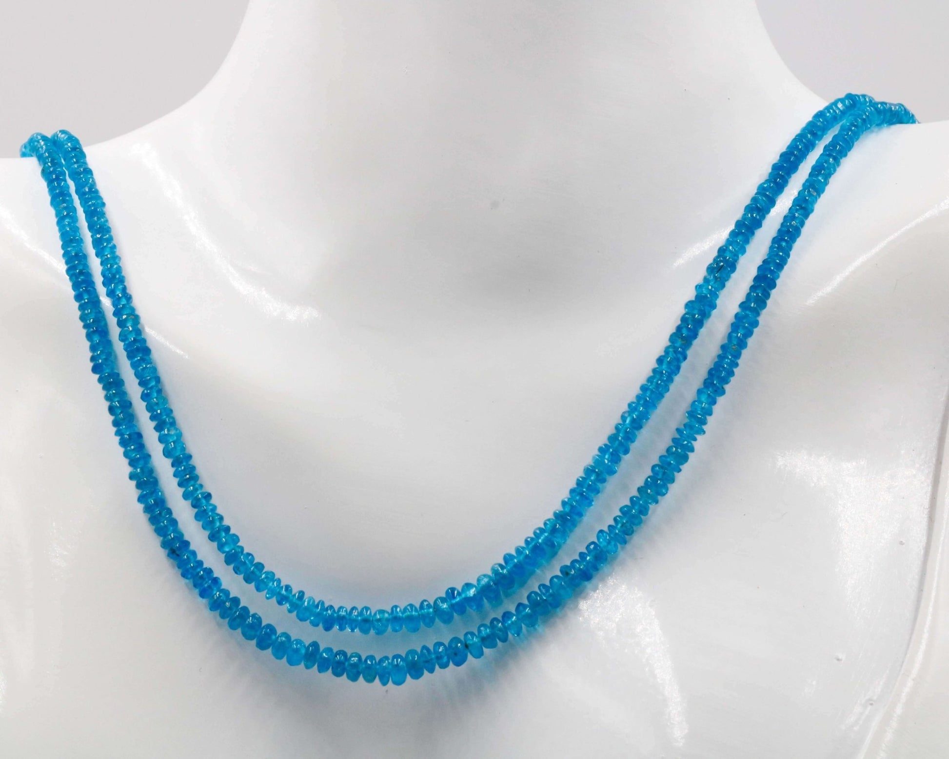 Natural Neon Apatite Bead Strands - Taj Mahal Gems