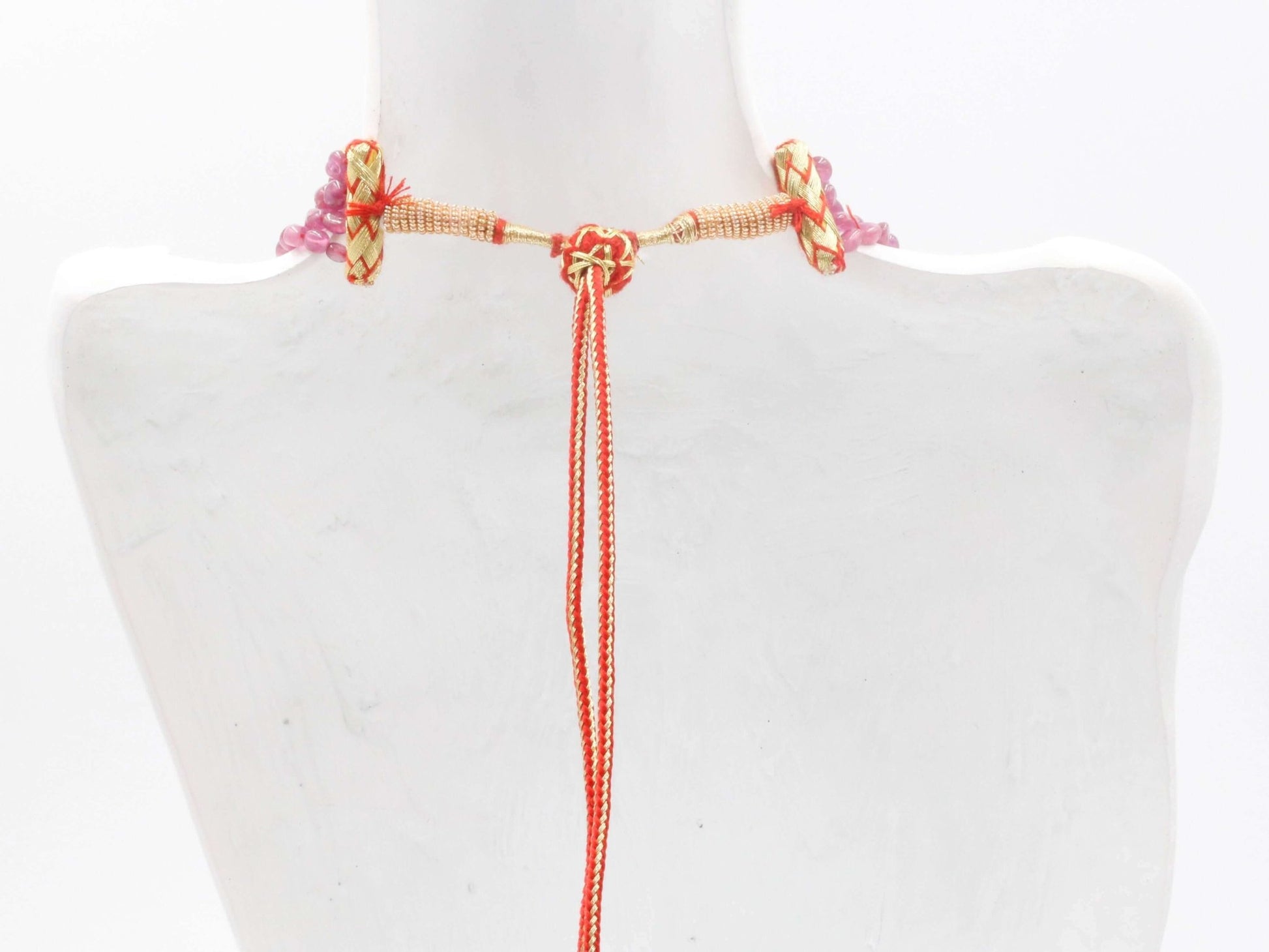 Natural Pink Sapphire Beaded Necklace - Taj Mahal Gems