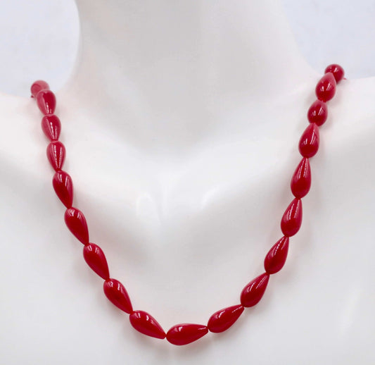 Natural Red Coral Beads Strand - Taj Mahal Gems