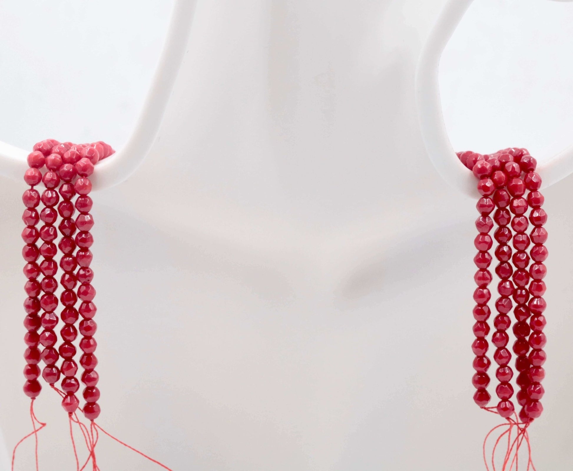 Natural Red Coral Beads Strands - Taj Mahal Gems
