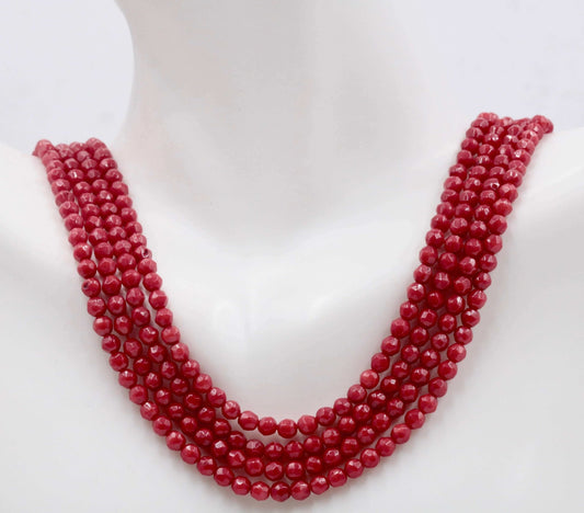 Natural Red Coral Beads Strands - Taj Mahal Gems