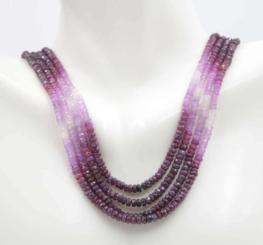Natural Red Ruby Necklace - Taj Mahal Gems