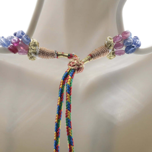 Natural Ruby and Sapphire Necklace - Taj Mahal Gems