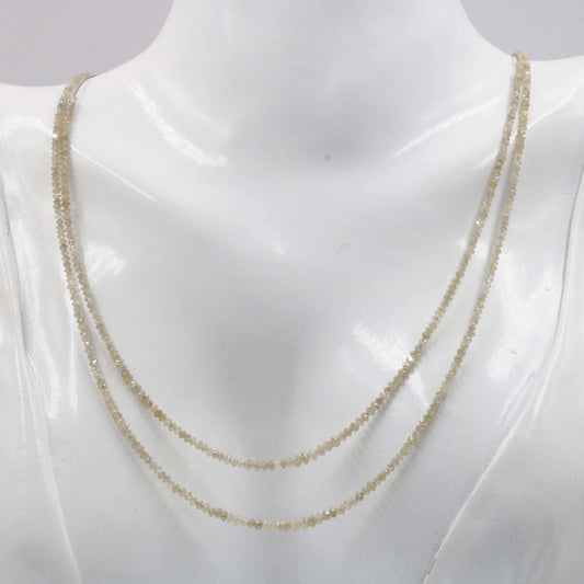 Natural White Diamond Strand - Taj Mahal Gems