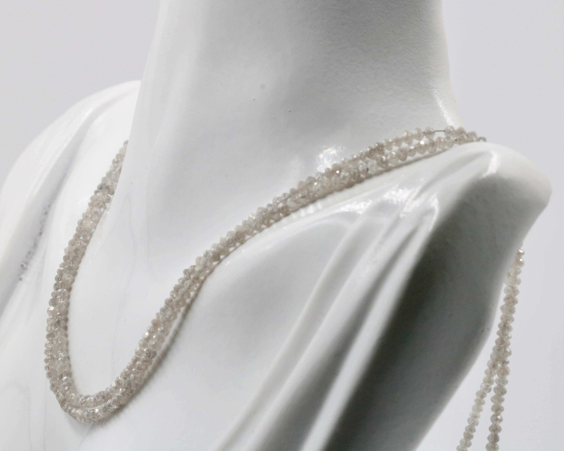 Natural White Diamond Strand - Taj Mahal Gems
