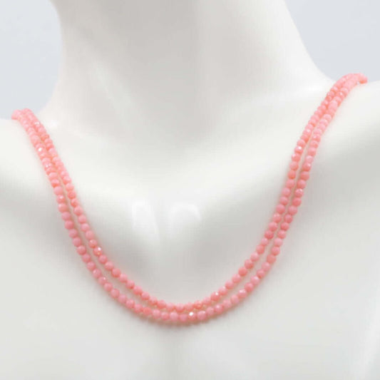 Pink Coral Beads Strand - Taj Mahal Gems