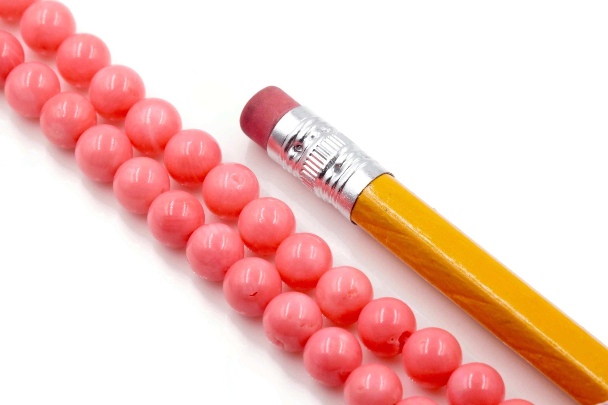 Pink Coral Gemstone Beads Strand - Taj Mahal Gems