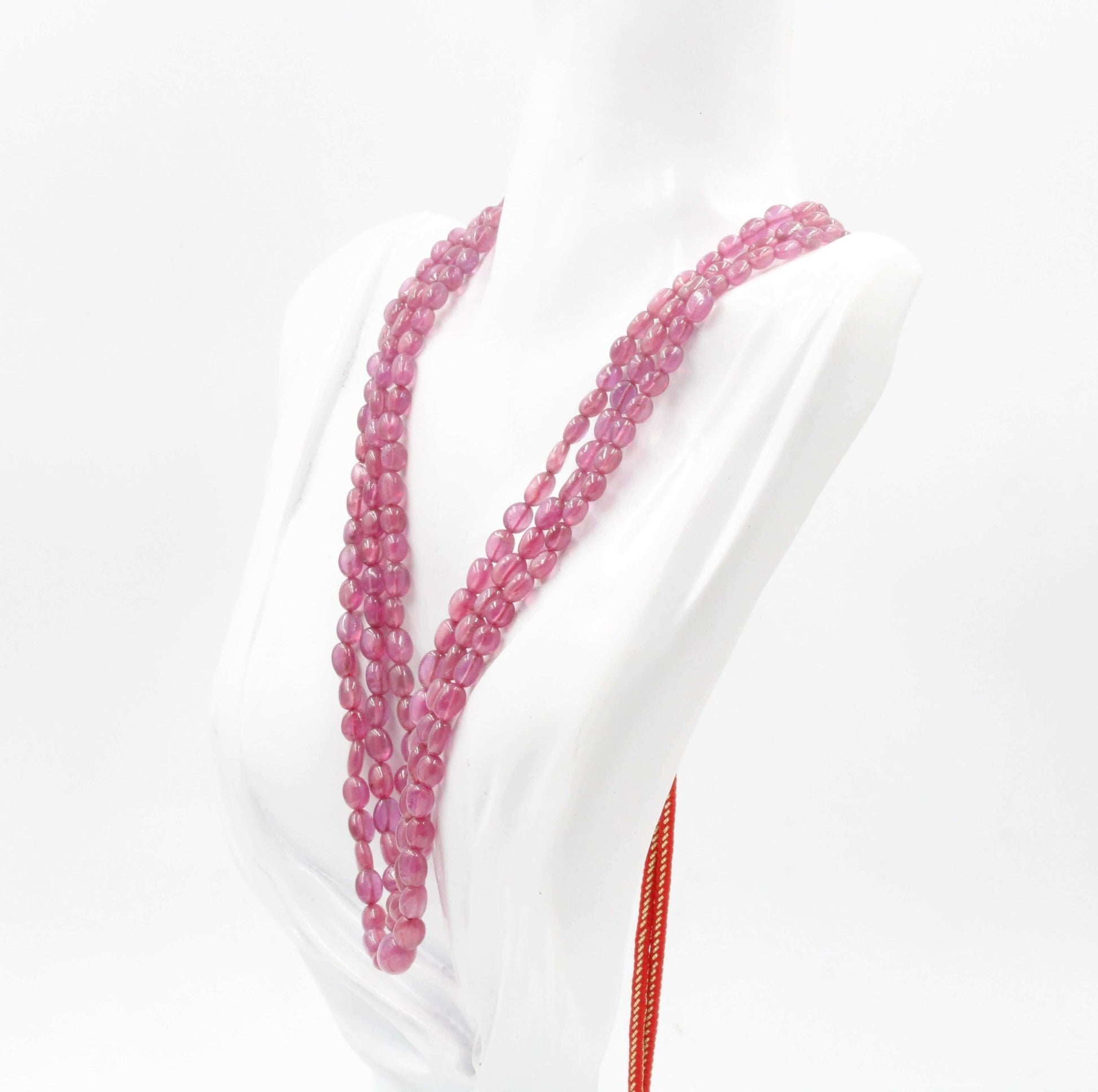 Pink Sapphire Beaded Necklace - Taj Mahal Gems