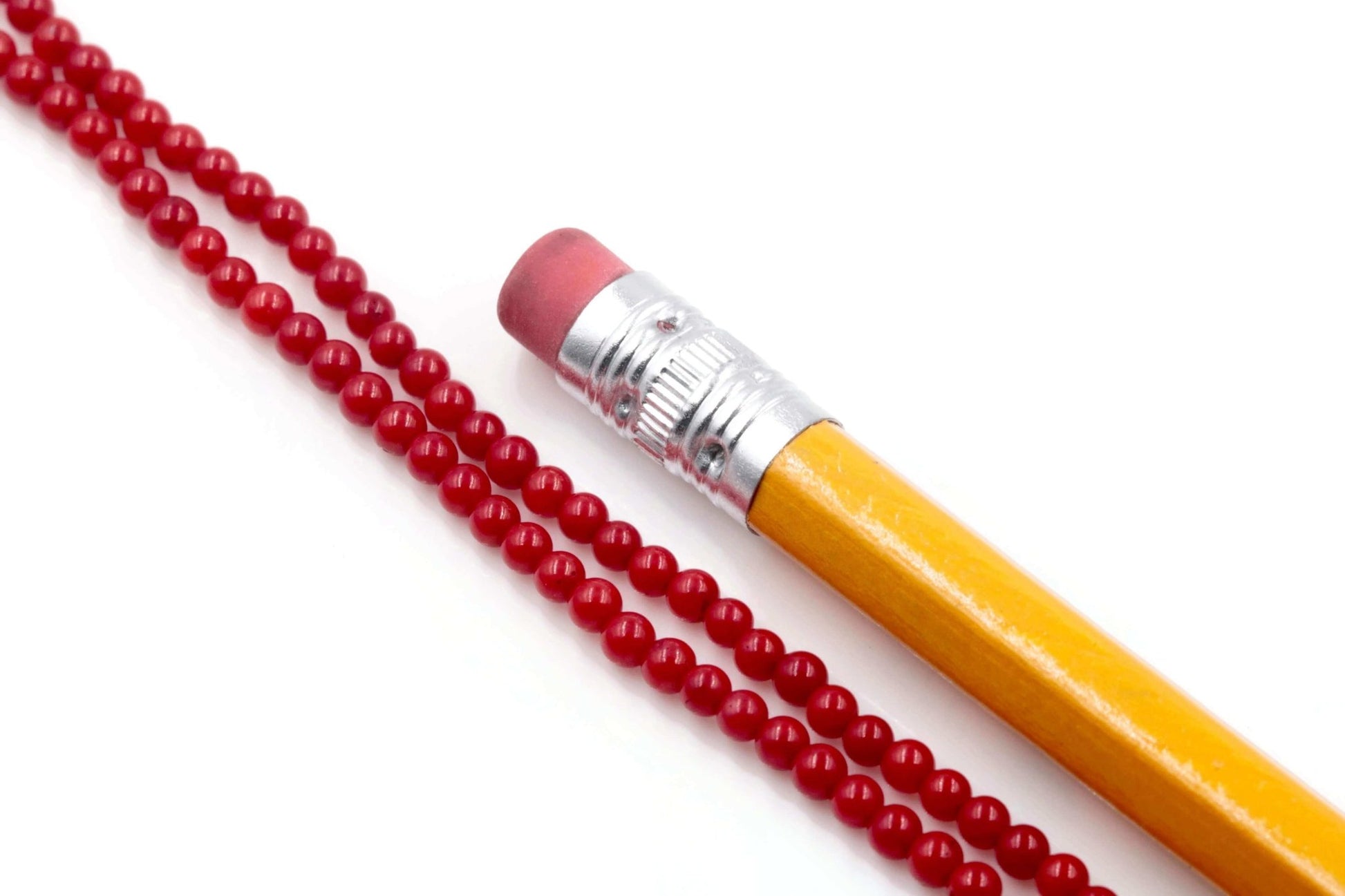 Red Coral Beads Strand - Taj Mahal Gems