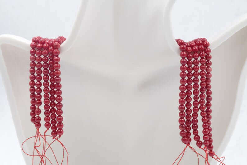 Red Coral Beads Strand - Taj Mahal Gems