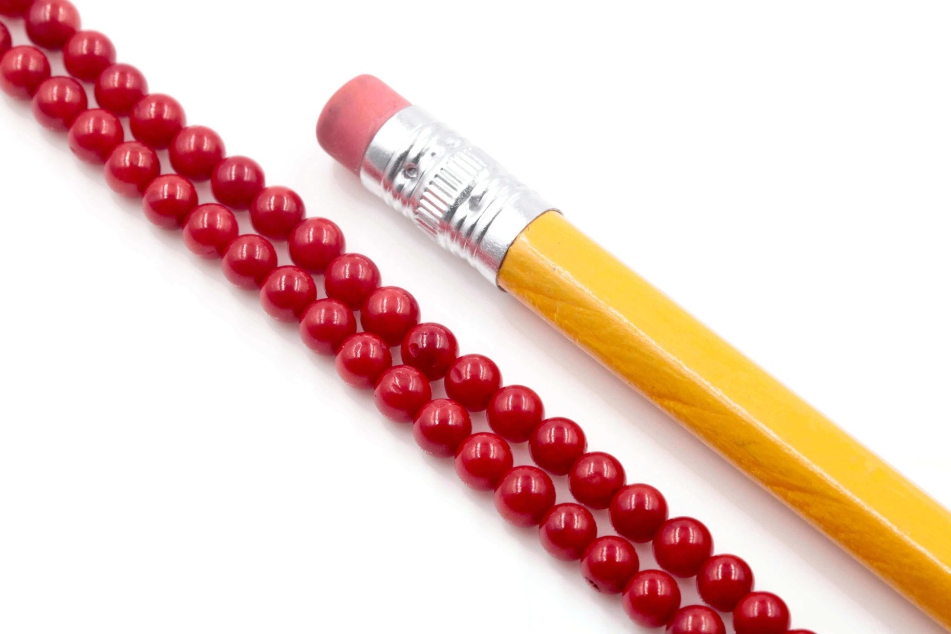 Red Coral Beads Strand - Taj Mahal Gems