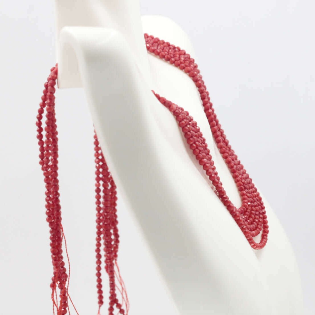 Red Coral Beads Strands - Taj Mahal Gems