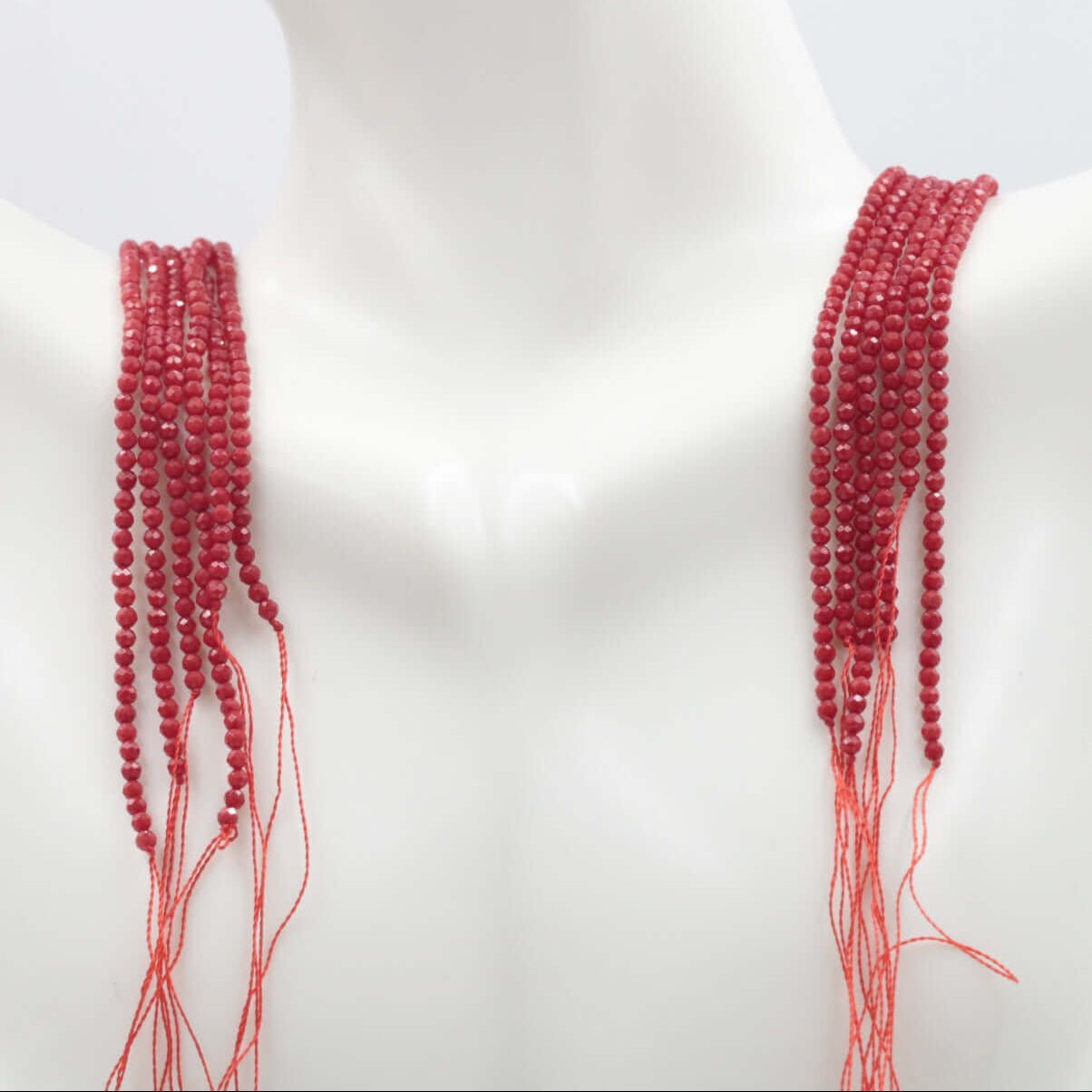Red Coral Beads Strands - Taj Mahal Gems