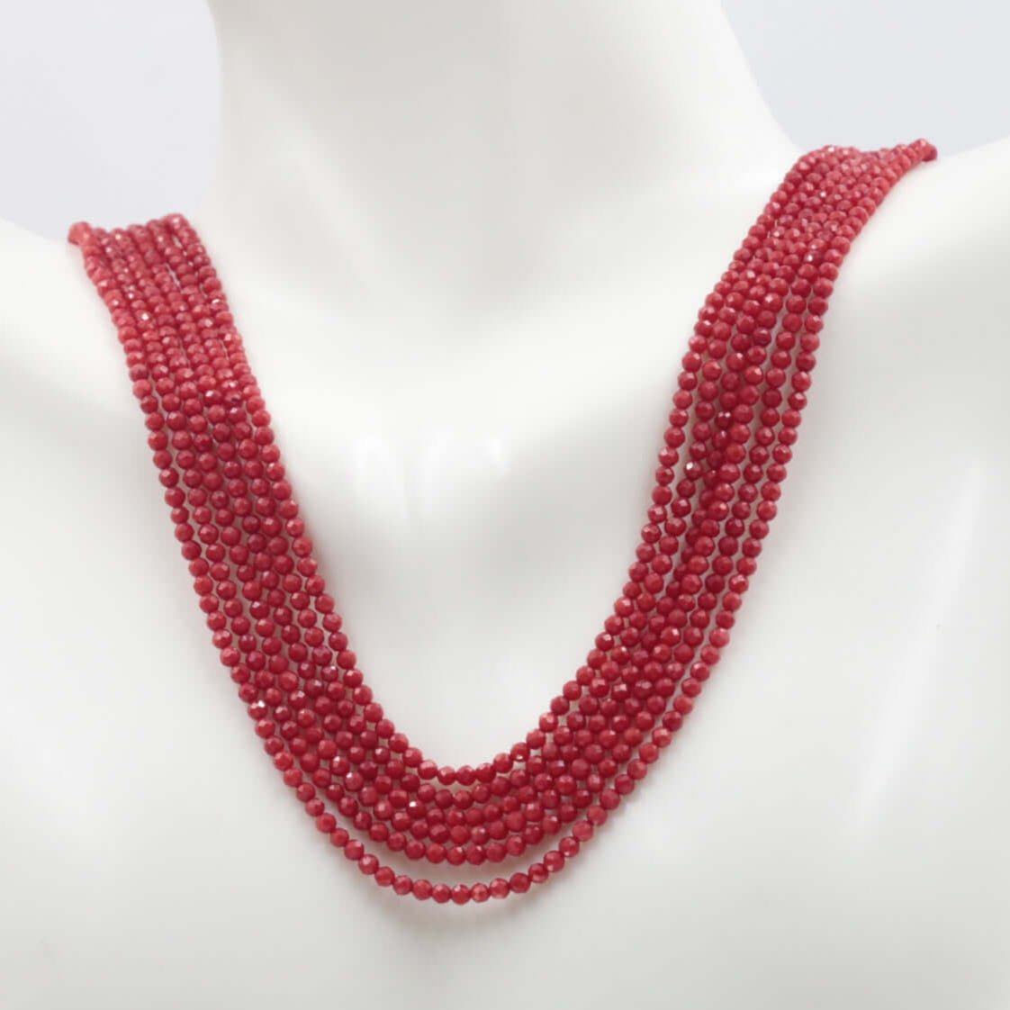 Red Coral Beads Strands - Taj Mahal Gems