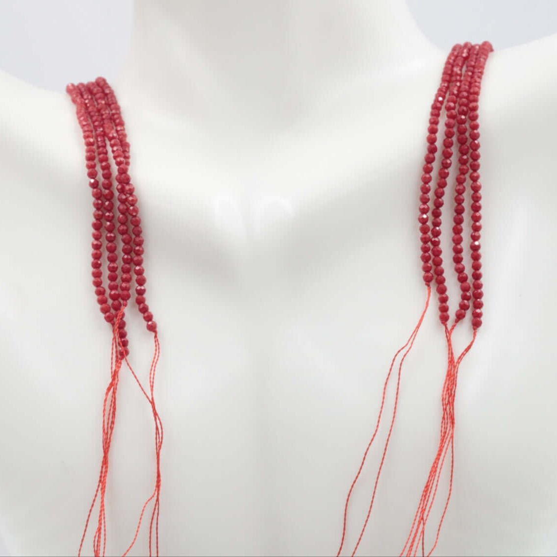 Red Coral Beads Strands - Taj Mahal Gems