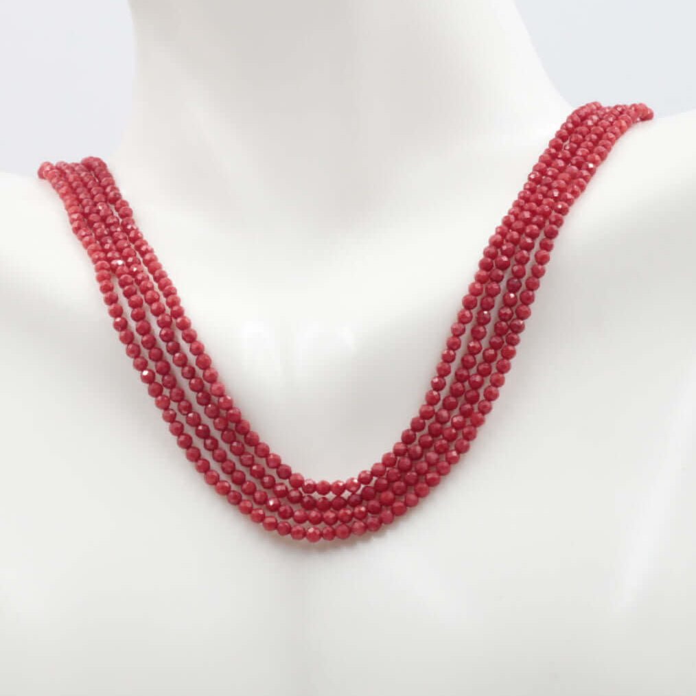 Red Coral Beads Strands - Taj Mahal Gems