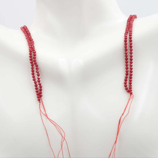 Red Coral Beads Strands - Taj Mahal Gems