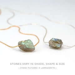 Single Color Raw Crystal Necklace - Taj Mahal Gems