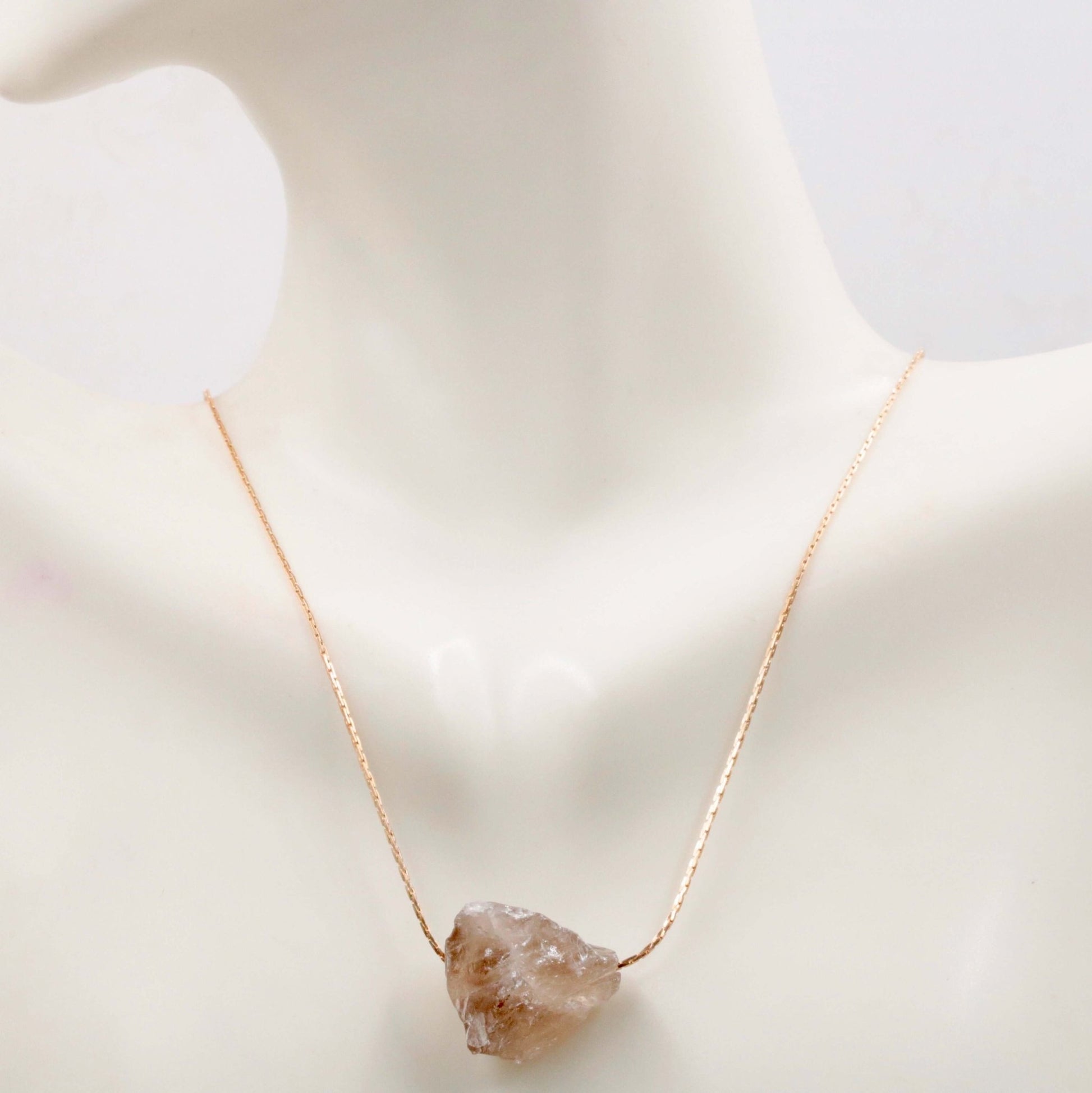 Single Color Raw Crystal Necklace - Taj Mahal Gems