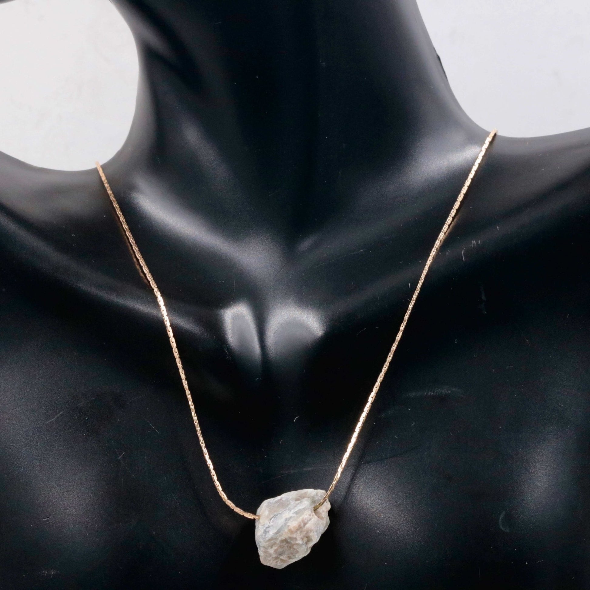 Single Color Raw Crystal Necklace - Taj Mahal Gems