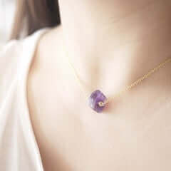 Single Color Raw Crystal Necklace - Taj Mahal Gems
